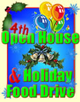 4th Open House & Holiday Food Drive: Wed, Dec 14